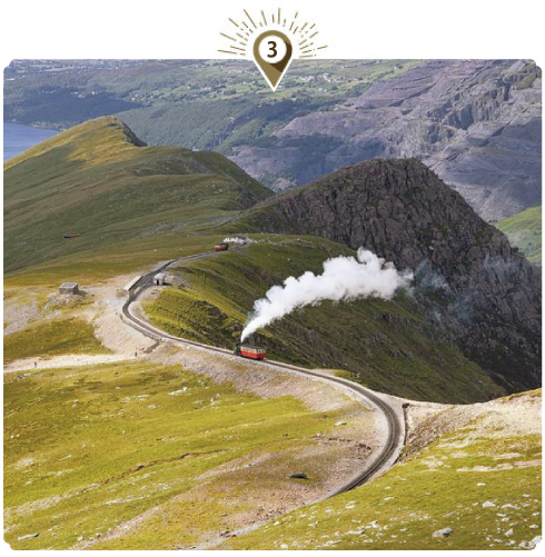 スノードニア登山鉄道の絶景