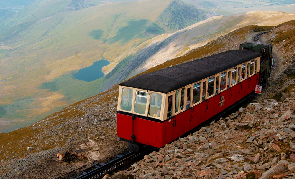 スノードニア登山鉄道からの眺め